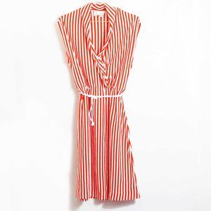 Anthropologie Red and White Striped Dress